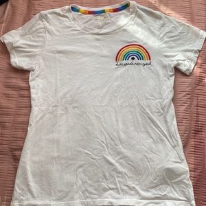 Kate spade size small white t shirt pride collection